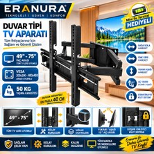 BT Bayır Teknoloji Nurer Teknoloji Hareketli Tv Askı Aparatı 42”-55”-65”-75” Ekran Boyutu ile Tüm Tv’ler için Uyumlu