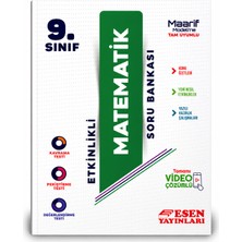 Esen Yayınları 9. Sınıf Matematik Etkinlikli Soru Bankası Maarif Modeline Tam Uyumlu Yeni Müfredat Konu Özetli Video Çözümlü
