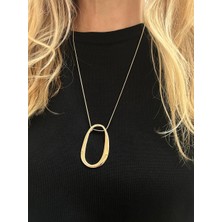 Esmeray Aksesuar Gold Renk Rodyum Kaplama Ayarlanabilir Asansörlü Kolye Max. Uzunluk 90 Cm.