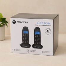 Dolozena Kablosuz Dijital 2'li Telefon Seti - Arayan No Görme, 50 Hafıza (Siyah)