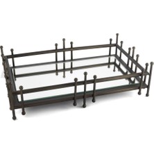 Mikasa Moor Antik Bronz Aynalı Kafes Tepsi 47X27X13CM