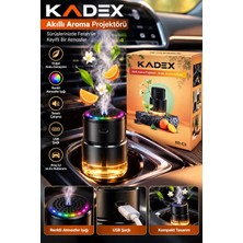 Kadex Araç Içi Koku Difüzörü Yıldız Gökyüzü Projektörü Ultrasonik Buharlı Aroma Makinası ve Oda Kokulandırıcı