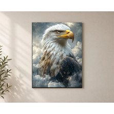 Çetin Kardeşler Kartal Kuş Baykuş Bulutlar ve Duvar Dekoru Ahşap Mdf Baskı Tablo Mdf Tablo