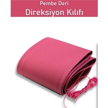 Ruselland Mazda 3 Pembe Özel Süper Deri Dikişli Direksiyon Kılıfı Uyumlu