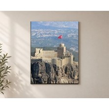 Çetin Kardeşler Kale Türk Bayrağı Duvar Dekoru Ahşap Mdf Baskı Tablo Mdf Tablo