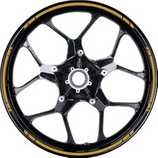Ruselland Yazısız Uzun Kısa Kesikli Tek Renk 16'lı Jant Sticker Modeli