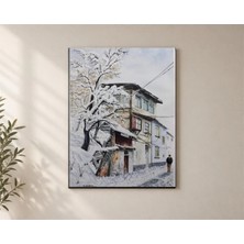 Çetin Kardeşler Kar Yağışı Altında Duvar Dekoru Ahşap Mdf Baskı Tablo Mdf Tablo