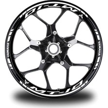 Ruselland Beyaz Yamaha Uyumlu mt 10 Takım Jant Sticker Etiket