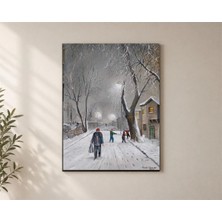 Çetin Kardeşler Kar Yağışı Altında Duvar Dekoru Ahşap Mdf Baskı Tablo Mdf Tablo