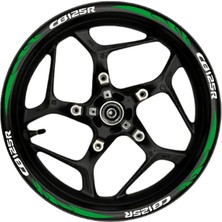 Ruselland CB125R Beyaz Yazılı Yeşil Reflektif Pençe Şeritli