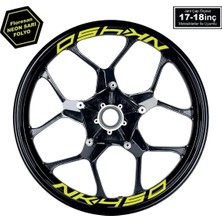 Ruselland Neon Yeşil (Sarı) Cfmoto 450NK Yazılı 8 Li Jant Içi Yazı Sticker