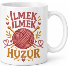 Dolozena Ilmek Ilmek Huzur Tasarımlı Porselen Kupa - Model 324