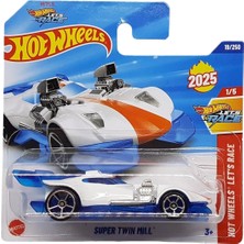 Hot Wheels Super Twin Mill - Hot Wheels Let's Race Beyaz 1/64 Diecast Model Araba