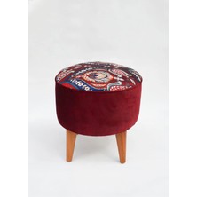 Kilim Co. Lucy Ahşap Ayaklı Puf
