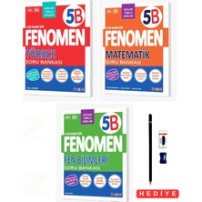 Fenomen Yayıncılık 2027 5.sınıf Türkçe Matematik Fen Bilimleri B Soru Bankası 3 Kitap Set Bağlam Temelli Sorular Türkiye Yüzyılı Maarif Modeline Uygundur Kalem Seti Hediyeli
