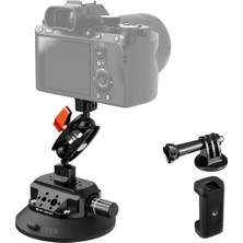 K&f Concept KF31.100 4,5'' Kamera Vantuzu  Sihirli Kol Cep Telefonu Kelepçesi ve Gopro Adaptör ile