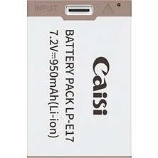 Caisi LP-E17-TYPE-C 950MAH Fotoğraf Makinesi Pili