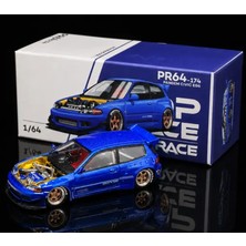 Pop Race Poprace PR64-174 Honda Pandem Civic Eg6 1/64 Ölçek Model Araç