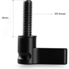 Smallrig 1837 Siyah Cırcırlı Kanatlı Somun M5 Dişli (18MM), 1 Adet