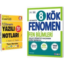 Tonguç Akademi 8. Sınıf Yazılı Notları 1. Dönem 1 ve 2. Yazılı ve Fenomen Okul Yayınları 8. Sınıf Fen Bilimleri Fenomen Kök Kalıcı Öğretici Kazanım Soru Bankası