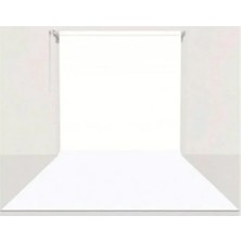 Stüdyo Teknik 270CM x 580CM Sonsuz Beyaz Fon Perdesi Seti (Boru Makara Zincir Dahil)