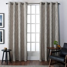 Str Store Finesse Gromet Üst Perde Paneli Çifti, Doğal, 54X96