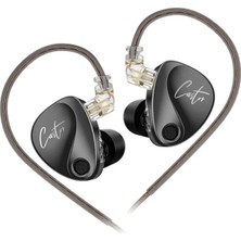Kz Castor Bass Version In Ear Monitör Hifi Iem Kulak Içi Kulaklık Siyah-Type-C - Mikrofonlu