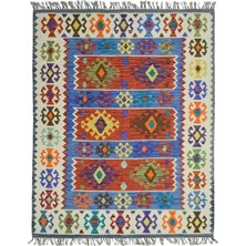 Kilim Co. Afgan Kilim, Yünden El Dokuma Geometrik Desenli 130X180 cm (2.34 M²)