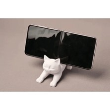 Kedi Tasarımlı Telefon Standı – Masaüstü Telefon Tutucu