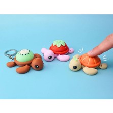Helis Craft 10'lu Set Sevimli Meyve Kaplumbağa Clicker Anahtarlık - Klavye Switchli Stres Oyuncağı (Sürpriz Model)