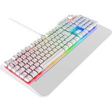 Str Store Hydra R6 Full Rgb LED Beyaz Gaming Pro Red Switch Q Aluminyum Kaplama Multimedia Mekanik Klv