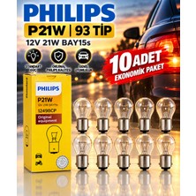 Philips P21W 93 Tip 12V 21W Tek Duy Stop Sinyal Ampulü Orijinal Kalite 10 Adet