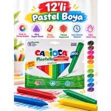 The Monarch Co Carioca Plastello Maxi 12'li Üçgen Pastel Boya Seti - Kırılmaya Ekstra Dayanıklı, Canlı Renkler