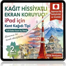 iPad Pro 12.9 Inç (3/4/5/6. Nesil) Uyumlu Kağıt Hissiyatlı Mat Ekran Koruyucu (2'li Paket) - Japon Üretimi Paperlike
