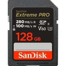 Sandisk 128GB V60 Extreme Pro Sdhc/sdxc Hafıza Kartı 280MB/S