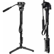 Kingjoy MP208F Monopod + VT-1510 Video Kamera Tripod Başliği + M3 360° Dönebilen Monopod Tabani