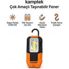 Kamptek Kamp Teknolojisi Kamptek Çok Amaçlı Kamp Lambası - Cob LED Mıknatıslı El Feneri Askılı Taşınabilir Işıldak Gece Lambası