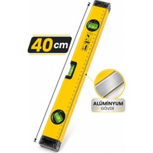 Depomega 40 cm Alüminyum Su Terazisi Cetvelli