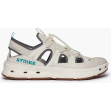Strike Bluefin Sandal - Off White Lthr&txt W/turq