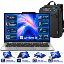 Lenovo Ideapad 5 Amd Ryzen Aı 7 445 32GB Ram 2tb SSD 14" Wuxga 1920X1200 OLED 600NIT 360° Dokunmatik+Kalemli Windows 11 Pro 83UH004BTR ve Asbertech Çanta