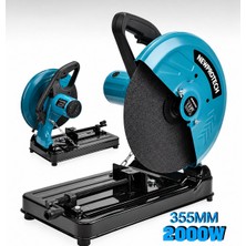 2000 W 355 mm Bakır Sargılı Metal Şanzıman Profesyonel Profil Metal Kesme Makinesi