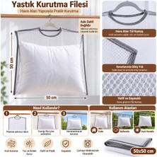 Magic Lady Yastık Kurutma Filesi 50X50 cm – Askıya Takılabilir Hava Alan File, Yastık Kurutma Aparatı