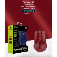 Blic Bwm5 Wireless Kablosuz Fare 2.4g Tak Çalıştır 1600 Dpı Ergonomik Optik Sessiz Laptop Pc Mause