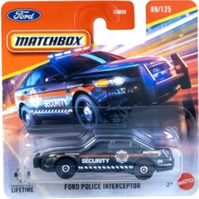 Matchbox Ford Police Interceptor Siyah 1/64 Diecast Model Araba