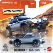 Matchbox 1985 Porsche 911 Rally Metalik Gri 1/64 Diecast Model Araba