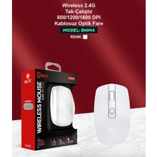 Blic Bwm4 Wireless Kablosuz Fare Beyaz 2.4g Tak Çalıştır 1600 Dpı Ergonomik Optik Laptop Pc Mouse