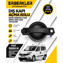 ERBERKLER Doblo Dış Kapı Açma Kolu Orta Sürgülü Sağ Şifre Yeri Açık 735435381