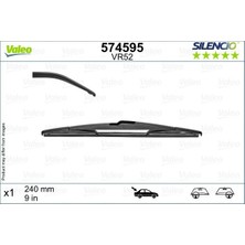 Valeo CADDE101 Arka Silecek Peugeot P5008 16 Renault Megane Iv-Talisman X1 240 mm