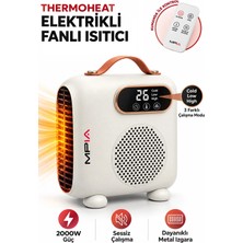 Exenar 2000W Uzaktan Kumandalı Elektrikli Fanlı Isıtıcı Soba Üflemeli Portatif Masaüstü Ev Oda Sobası
