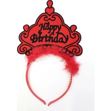 Plentifulhappy Birthday Yazılı Neon Renk Taç 12 Adet